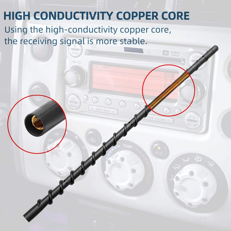 VOFONO هوائي VOFONO مقاس 13 بوصة متوافق مع F150 2009-2025، 2017-2025 F-250 F-350، ملحقات شاحنات فورد، هوائي راديو السيارة - Image 4